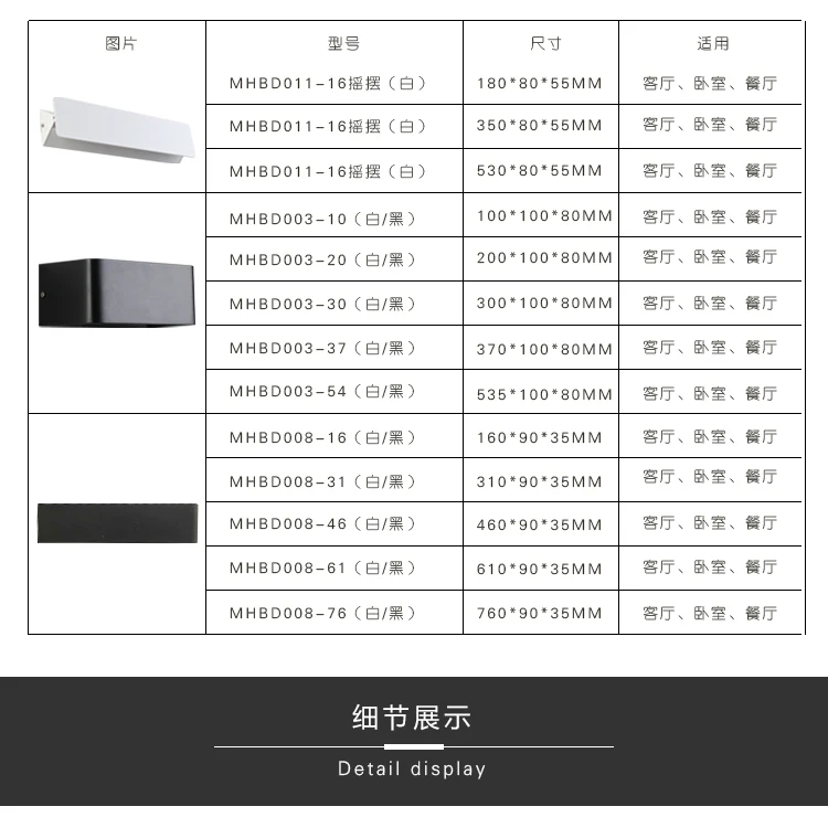 Настенный светильник светодиодный водонепроницаемый 6 Вт 12 Вт|Комнатные