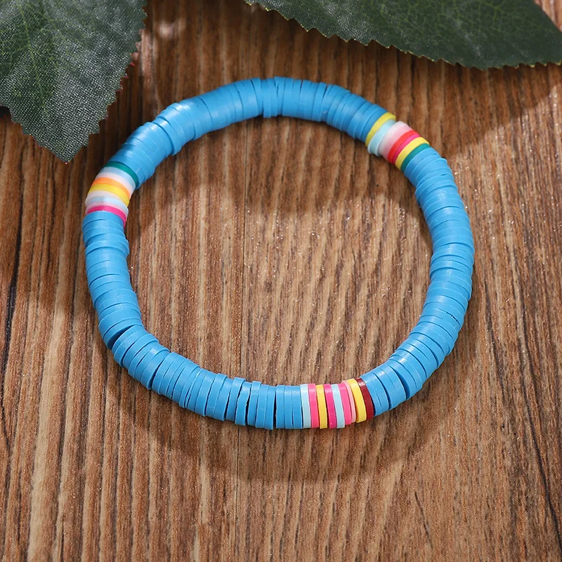 6/12 шт./компл. Смешанный Браслет из полимерной глины и серьги в стиле бохо