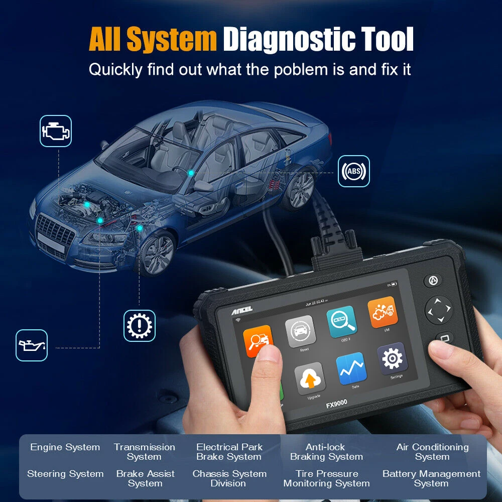 Диагностические инструменты Ancel FX9000 OBD2 профессиональный Автомобильный сканер