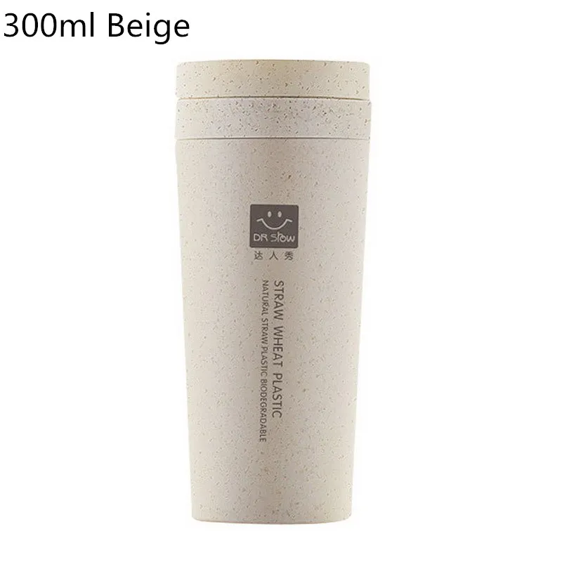 300ml beige IVYSHION 470 мл бутылка для воды с соломинкой портативная бутылка для воды для школы, Экологичная бутылка для питья, кухонные гаджеты - Цвет: 300ml beige