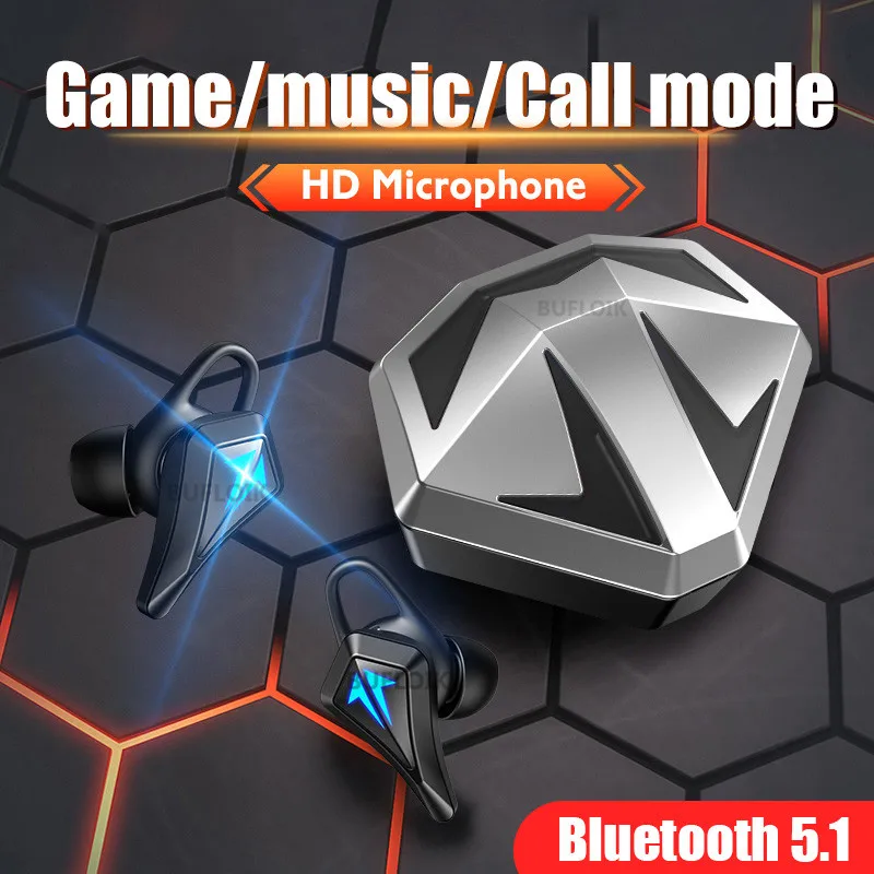 

TWS Gaming Headsets Bluetooth 5.1 Earphones Touch Control Stereo Wireless Headphones Noise Cancelling Bluetooth Earbuds With Mic