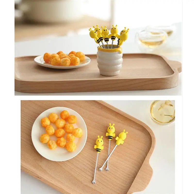 Набор силиконовых вилок для фруктов 7 шт. вилки из нержавеющей стали с