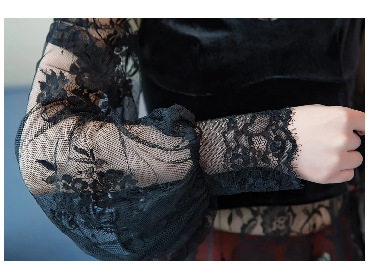 женская блузка рубашка сексуальный черный топ Blusas mujer de moda 2018 осень зима новый