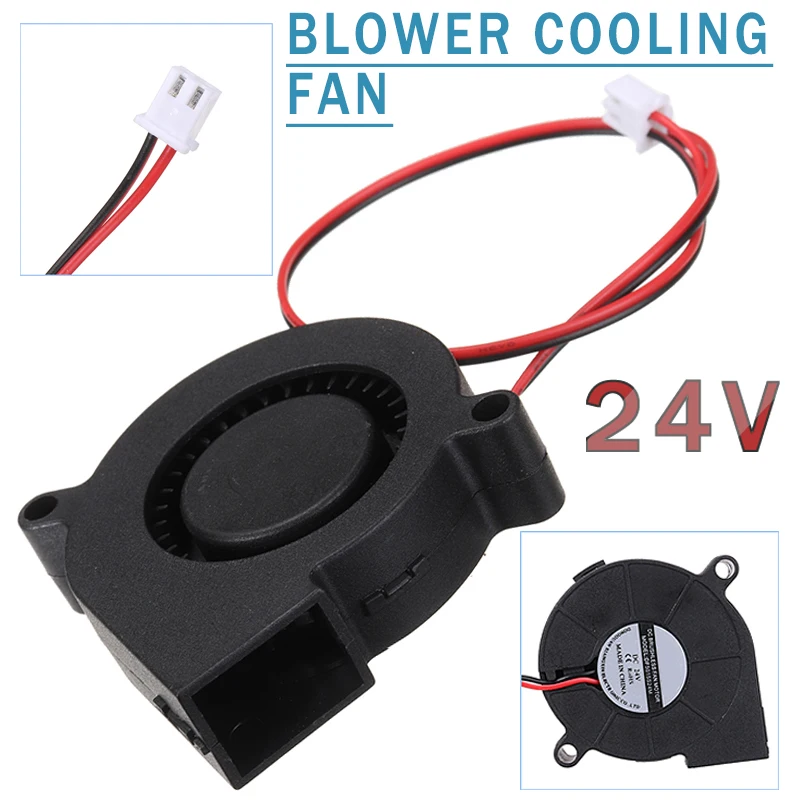 

1pc 50*50*15mm 24V Turbo Radial Fan Mini Blower Silent Cooling Fans With 2 Pin XH 2.54 Connector For 3D Printer Accessories
