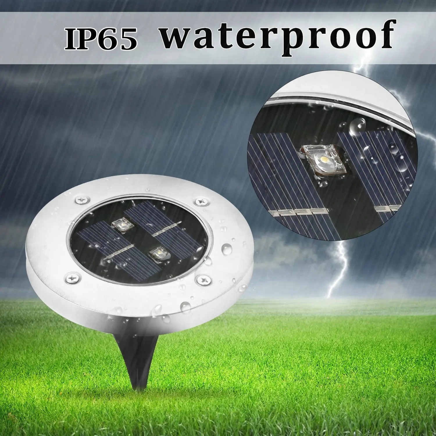 2 светодиодных солнечных лужайки двора лестницы под землей ландшафт открытый