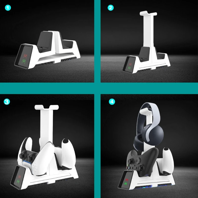 

2021 New PS5 Multifunctional Charging Base Headphone Storage Rack
