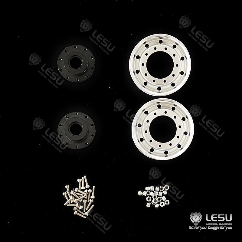 LESU металлическая широкая Передняя Ступица колеса для радиоуправляемого