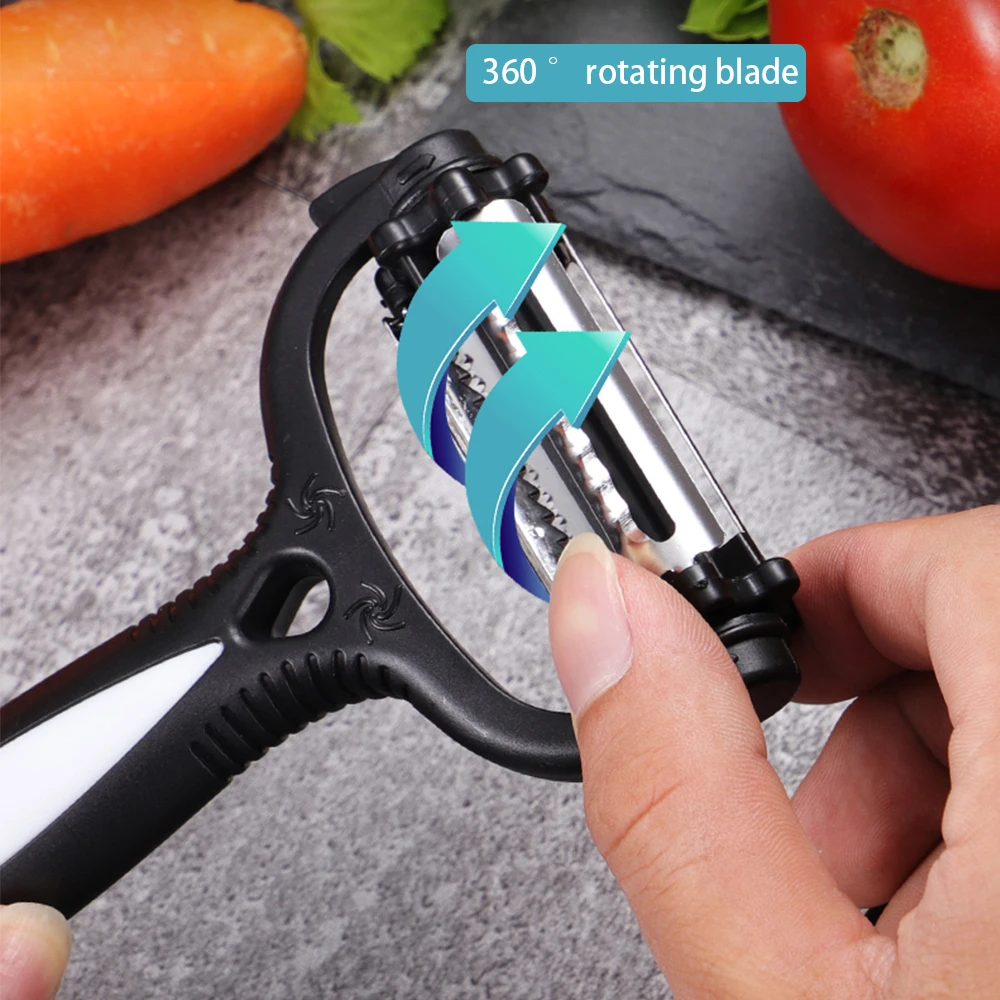 Многофункциональный вращающийся кухонный инструмент 360 градусов овощерезка