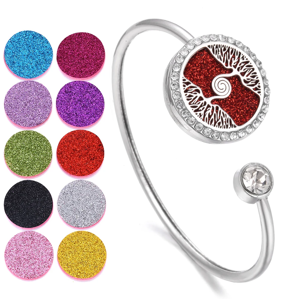 Новый браслет для ароматерапии из нержавеющей стали Арома диффузор медальоны