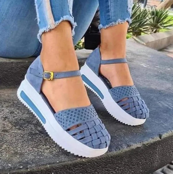 

Fashion Women Hollow Out Sandals Summer Flat Heels Sandals Female Casual Sewing Women Shoes Platform Sandals Ladies Sandalias
