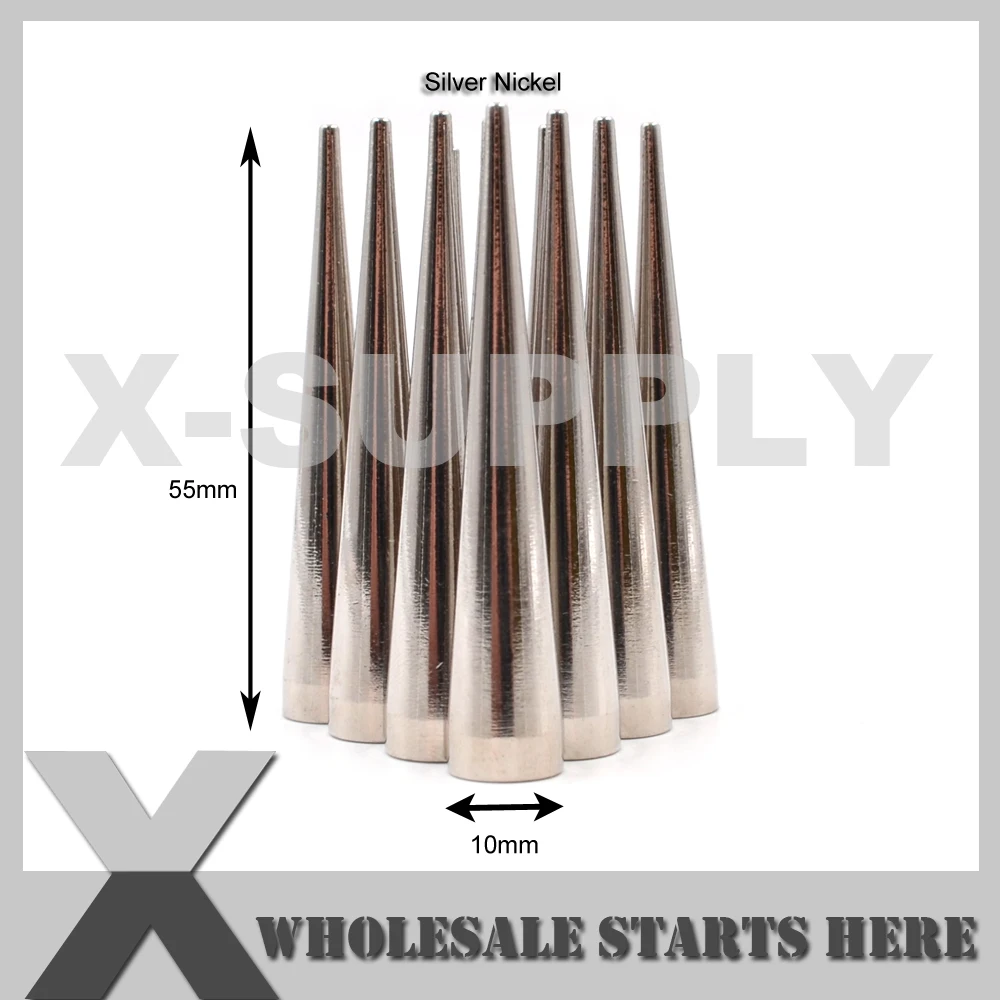 (10x55 мм) металлический Серебряный винт задний конус шпилька/латунный материал