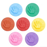 soft clay diy newborn baby souvenirs hand print footprint non toxic clay kids supplies