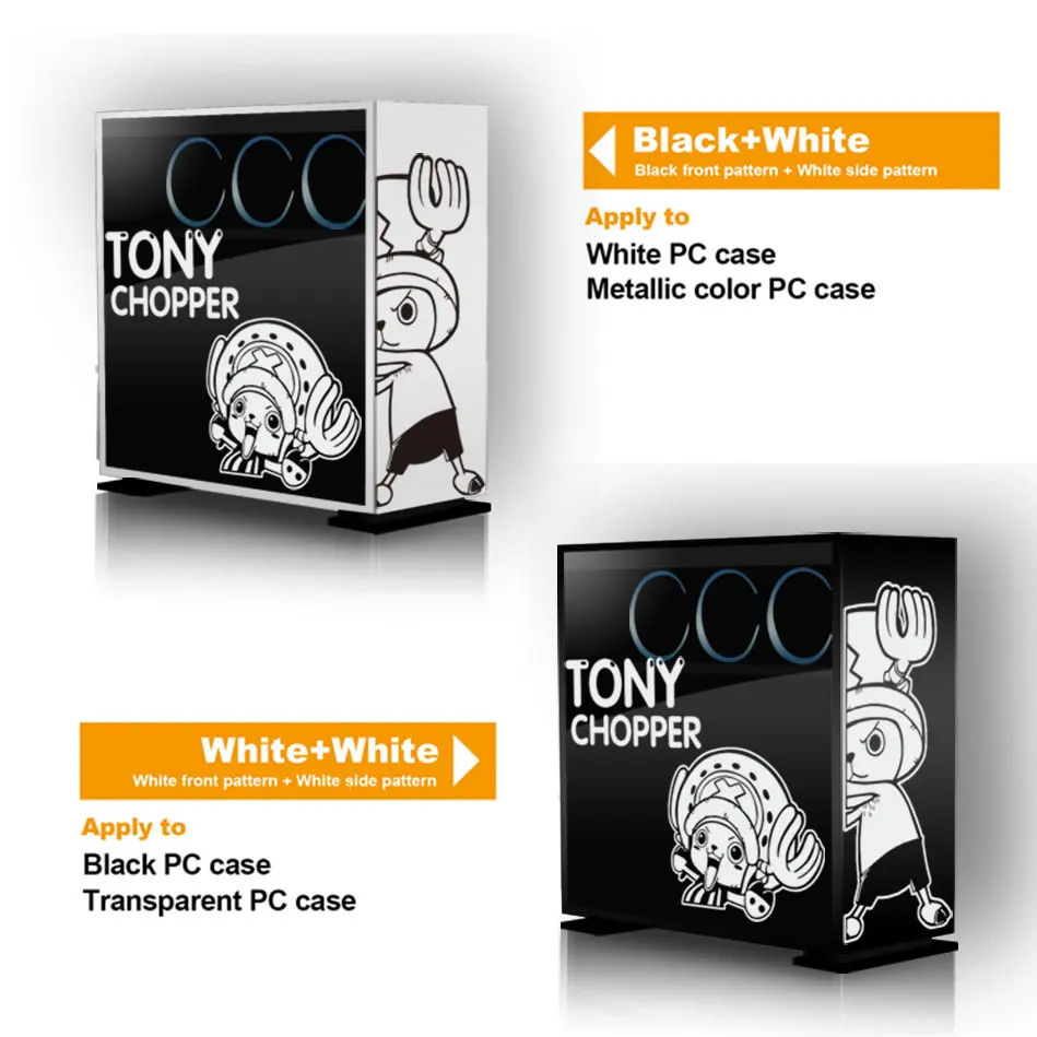 Съемные водонепроницаемые аниме Стикеры для чехла ПК украшение компьютера