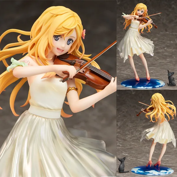 Новое поступление Аниме ваша лежа в апреле Kaori Miyazono скрипка Униформа Ver мультфильм кукла ПВХ фигурка Коллекционная модель игрушки подарок