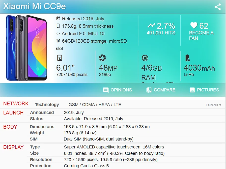 6,0" Super AMOLED для Xiaomi Mi CC9E ЖК-дисплей с сенсорным экраном дигитайзер сборка запасные части для Xiaomi Mi A3 CC9E lcd