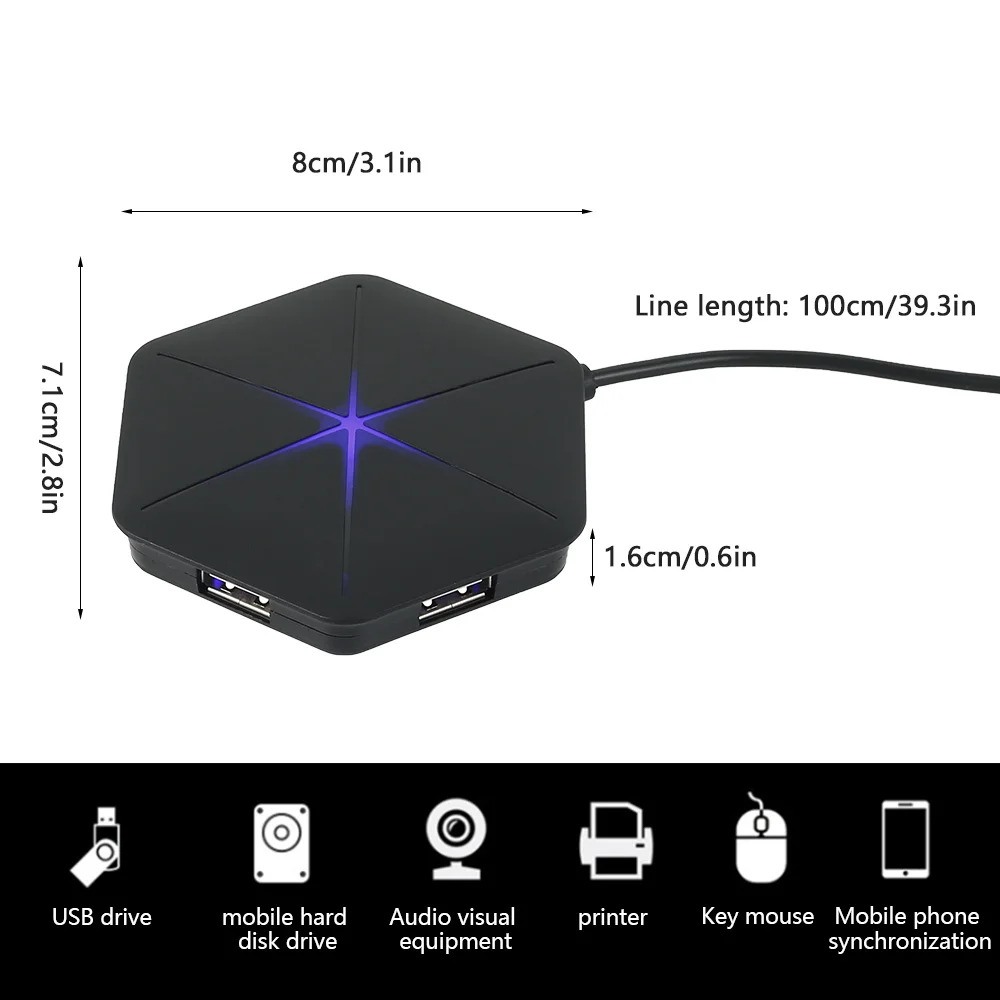 

USB Hub 2.0 Multi USB 2.0 Hub USB Splitter High Speed 6 Ports 2.0 Hab TF SD Card Reader All In One For PC Computer Accessories