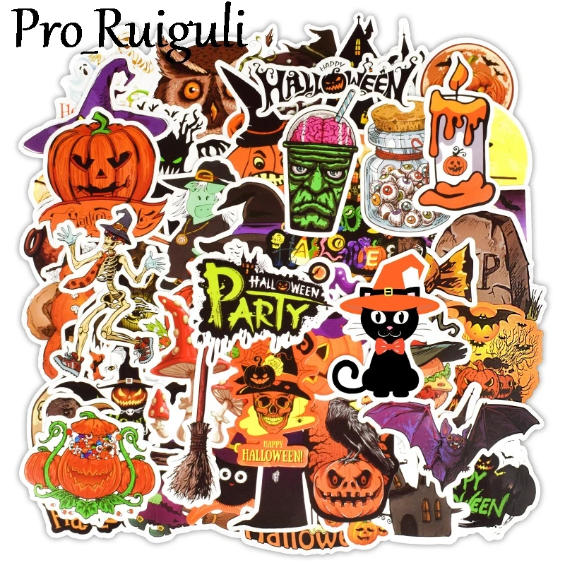 50 шт. и надписью &quotHappy Halloween&quot наклейки для скрапбукинга &quotсделай сам&quot