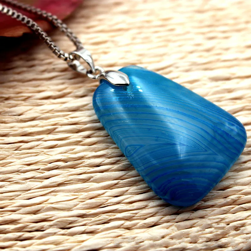 Натуральный разноцветный камень 30x20 мм Геометрическая подвеска ювелирные