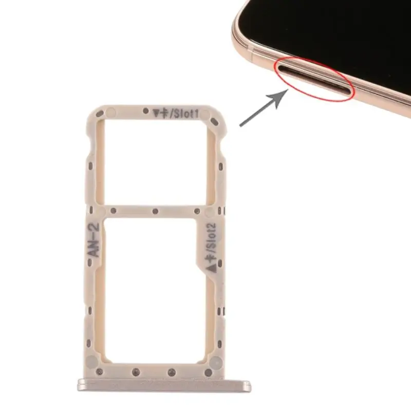 

SIM Micro Secure Digital Memory Card Tray Double Slot Holder Carrier Adapter Replacement Metal for Huawei P20 Lite Nova 3E 62KB