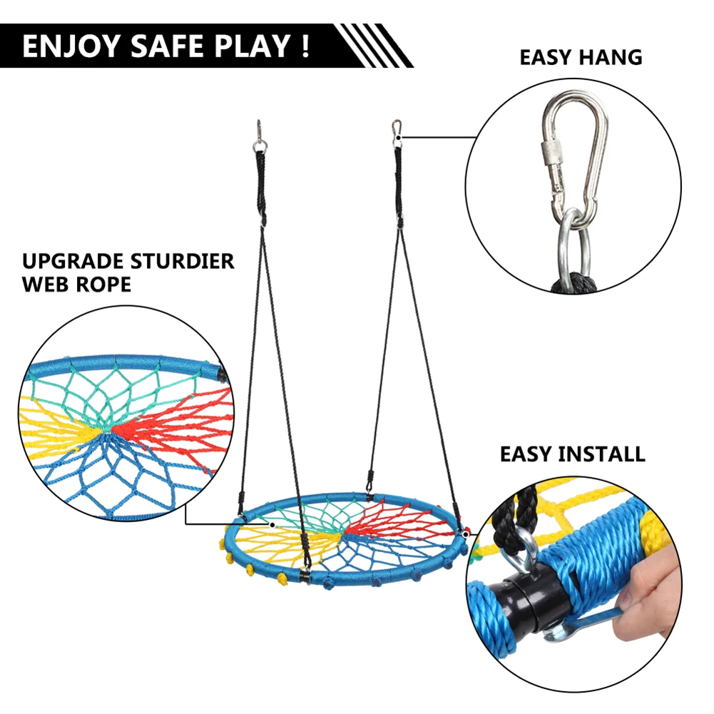 

Kids Toys Outdoor Plastic Swing Disc Swing Indoor Swing Disc Climbing Swing For Children Garden Playground Camping Playing Toy