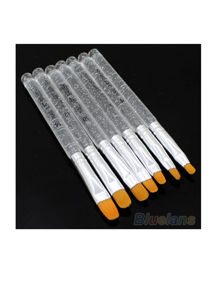 7Pcs Профессиональная УФ-гель Кисть ногтей DIY Живопись Рисунок набора кисточек для