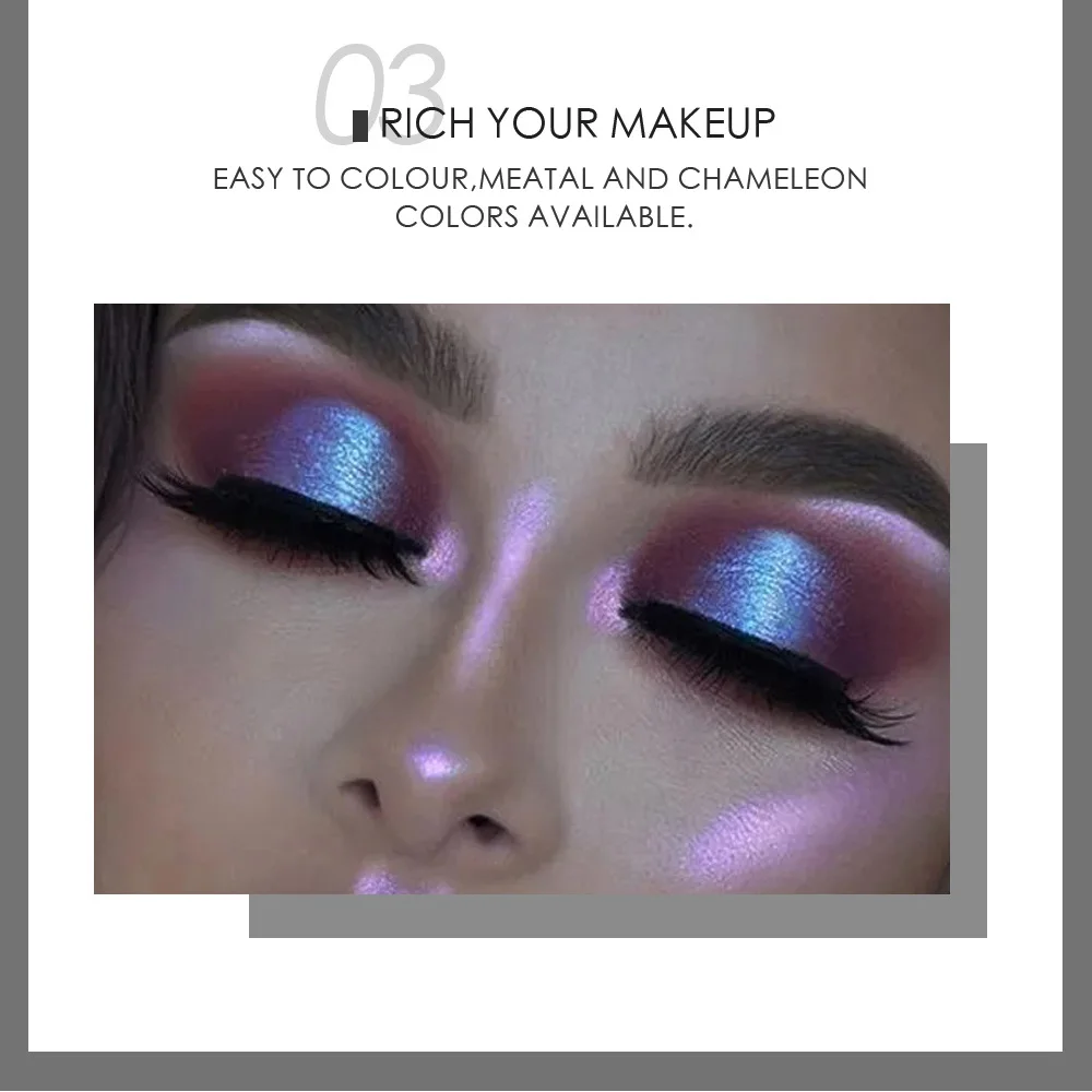 

2021 Metallic Glitter Eyeshadow Pallete Long-Lasting Waterproof Soft Shimmer Eye Shadow Cosmetic Maquillajes