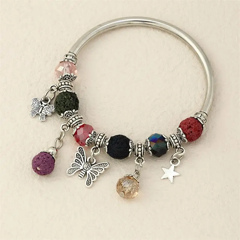 

National Style DIY Beaded Butterfly Adjustable Bracelet For Women Bts Fashion Female Bracelet Charm Women's Bangle Jewelry