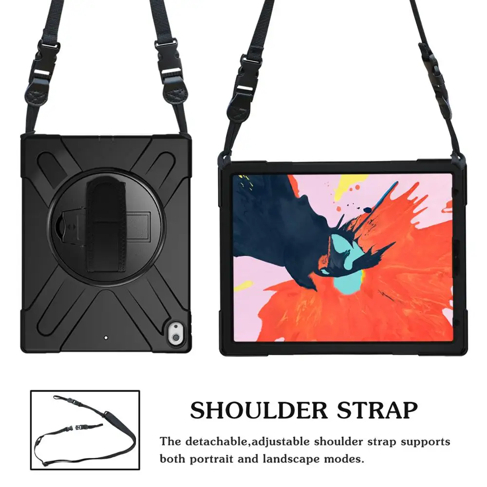 Чехол для планшета iPad Pro 12 9 дюйма 2018 3rd Gen военный сверхмощный вращающийся чехол с