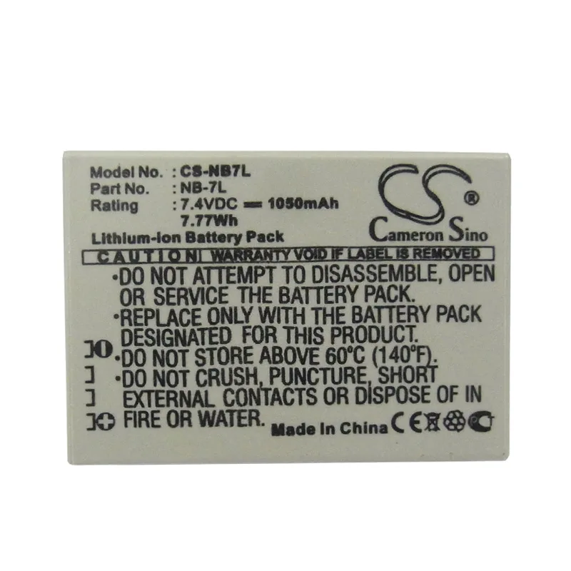 

CameronSino for CANON PowerShot G10 PowerShot G10 IS PowerShot G11 PowerShot G12 NB-7L battery