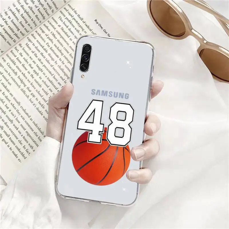 

art basketball lucky numbers Phone Case Transparent for Samsung A71 S9 10 20 HUAWEI p30 40 honor 10i 8x xiaomi note 8 Pro 10t 11