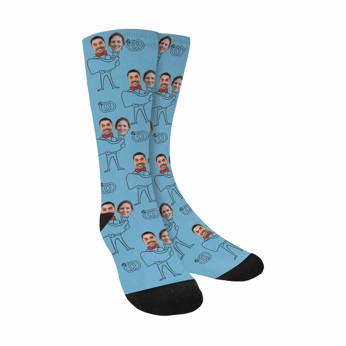 

Custom Face Wedding Sublimated Crew Socks