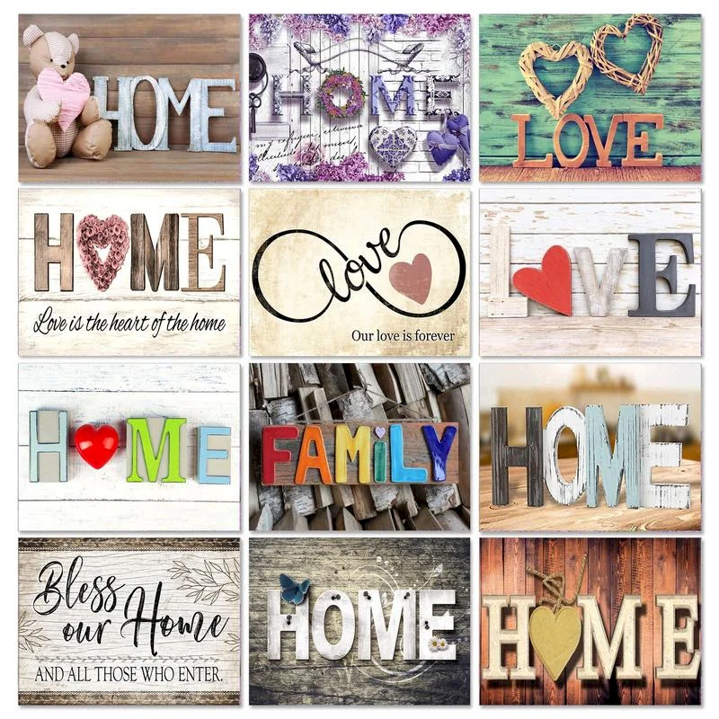 Набор для рисования по номерам на холсте с надписью Love | Дом и сад