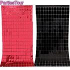 Занавески красные и черные шторы из фольги с блестками для декора для казино, вечевечерние в Лас-Вегасе, девичника, свадьбы