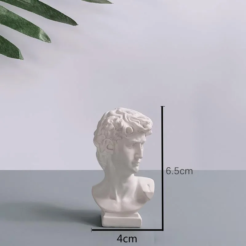 

David Sculpture Gypsum Head Desktop Ornaments Small Ornaments and Miniature Models Home Accessories Figurine