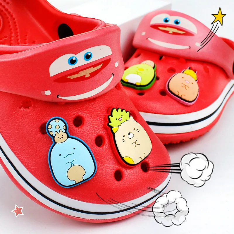 

5pcs/set PVC Shoe Decorations Japanese Cute Anime Model Garden Shoe Croc Charm Shoe Accessories for JIBZ / Wristbands kids X-mas
