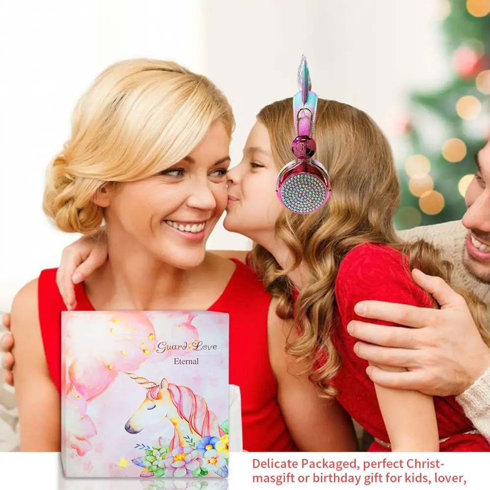 

Wireless Bluetooth headphones Kids Headset Cartoon Unicorn Headphones Microphone Cascos Gaming Handsfree Calling Auricularesgift