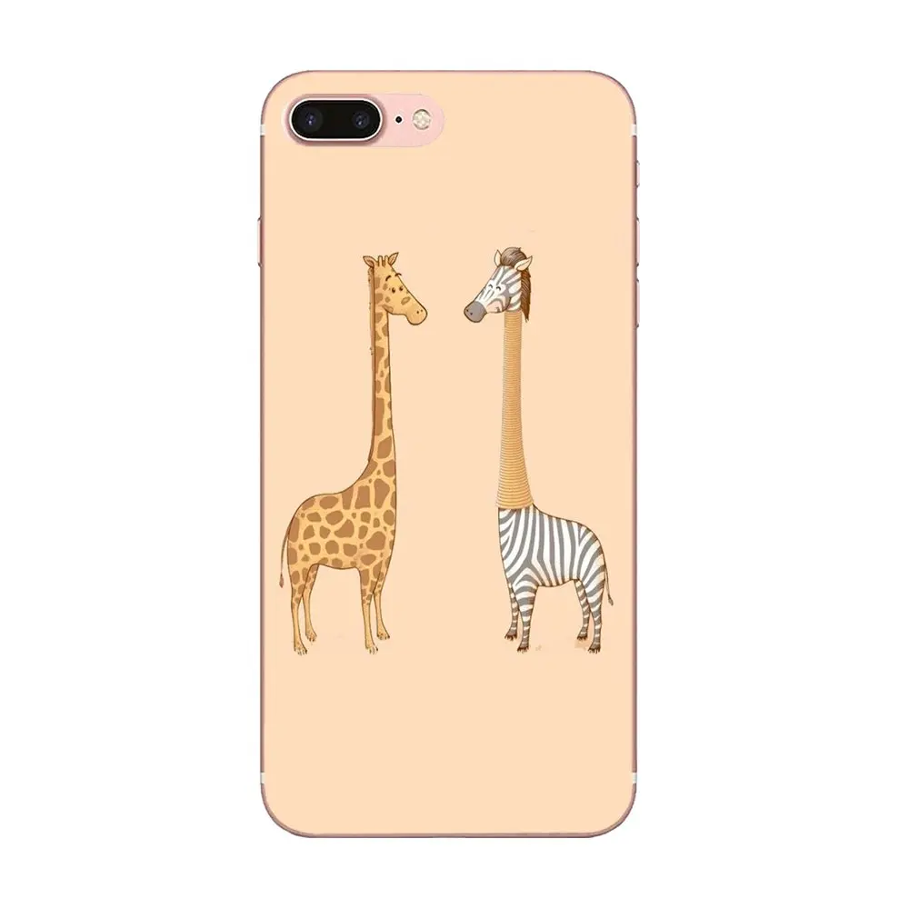 Мягкие чехлы с изображением милых лесных животных ламы жирафа дизайнерские для