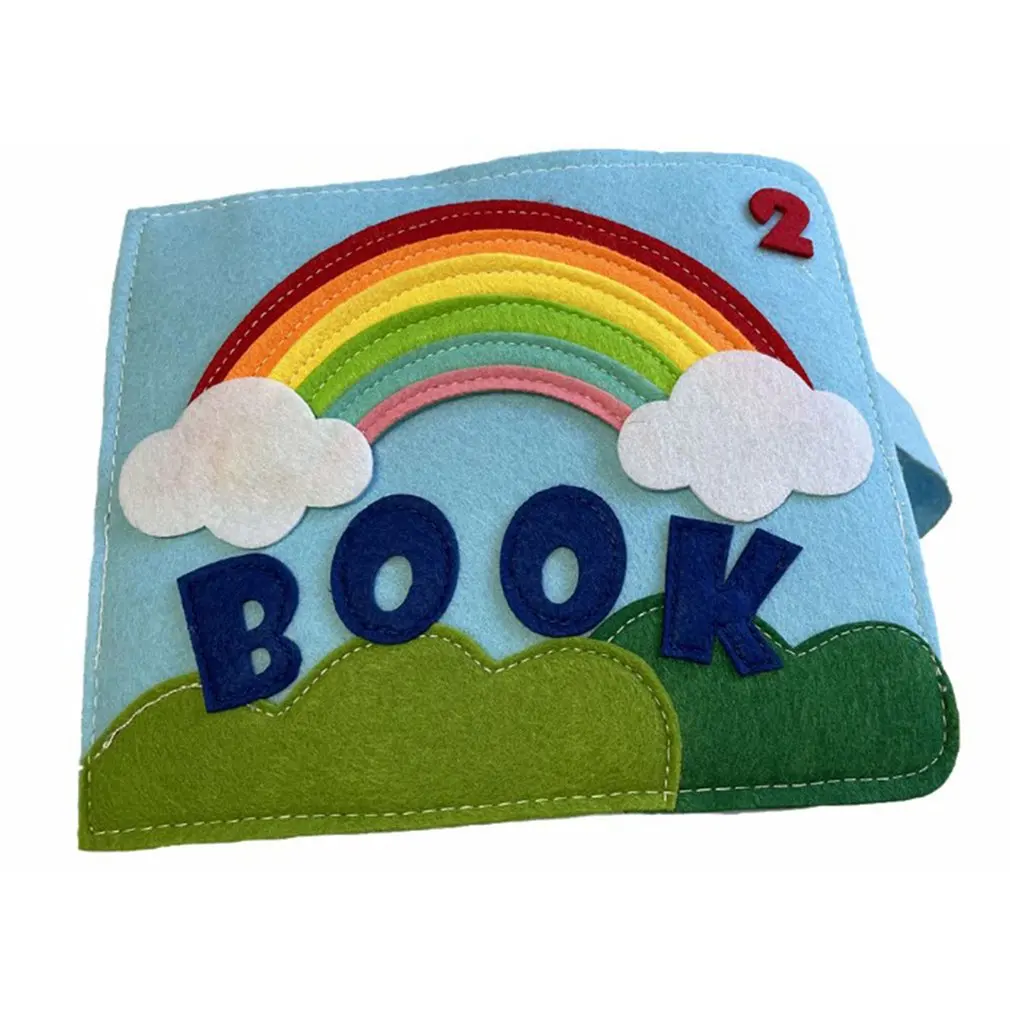 

Радужная тканевая книга для младенцев, прочная книга, Обучающие игрушки, разные классификации