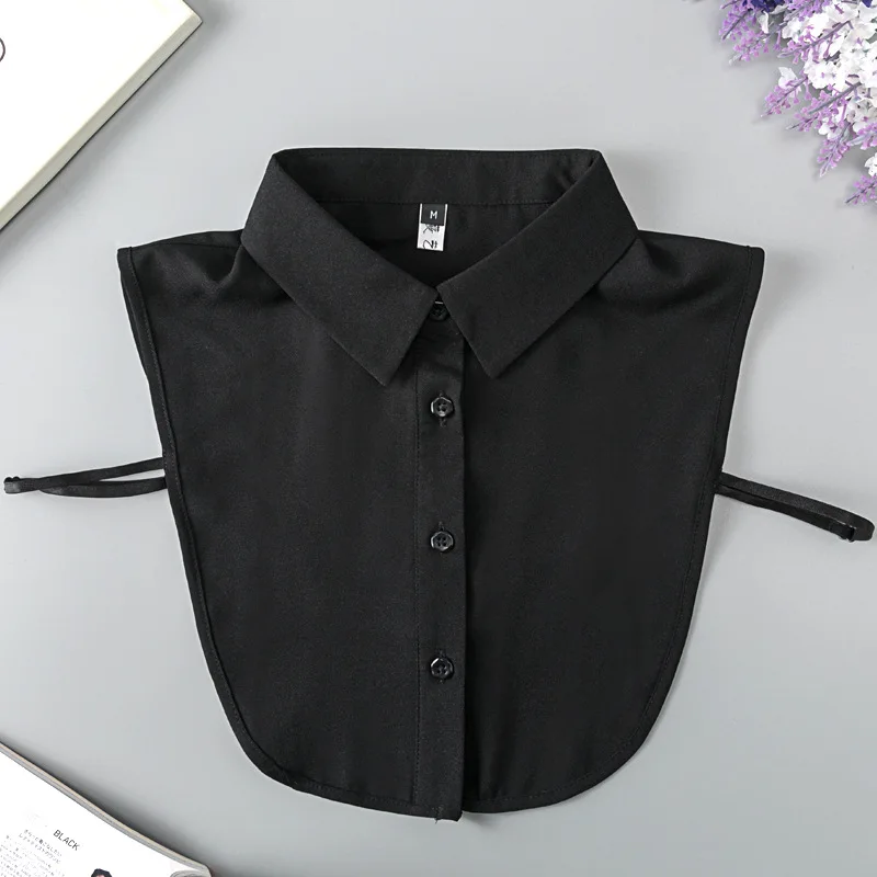 

New 2021 Mens White/Black Fake Collar for Women Detachable Collars Detachable Lapel Shirt False Collars Blouse Nep Kraagie