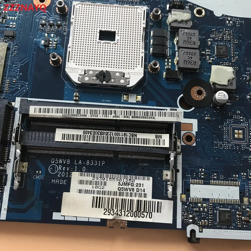 ZZZNAYQ Q5WV8 LA-8331P материнская плата для acer aspire V3-551G V3-551 материнская плата для ноутбука DDR3 тест