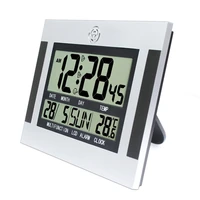 digital desk wall alarm clock with thermometer calendar multifunction silent lcd digital large screen electronic alarm clock