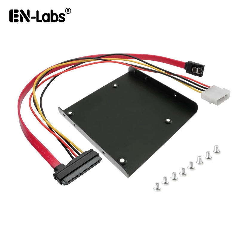 

SATA 22pin комбинированный кабель с 2,5 до 3,5 SSD адаптер кронштейн, Molex 4Pin Power & SATA 7Pin кабель передачи данных-40 см