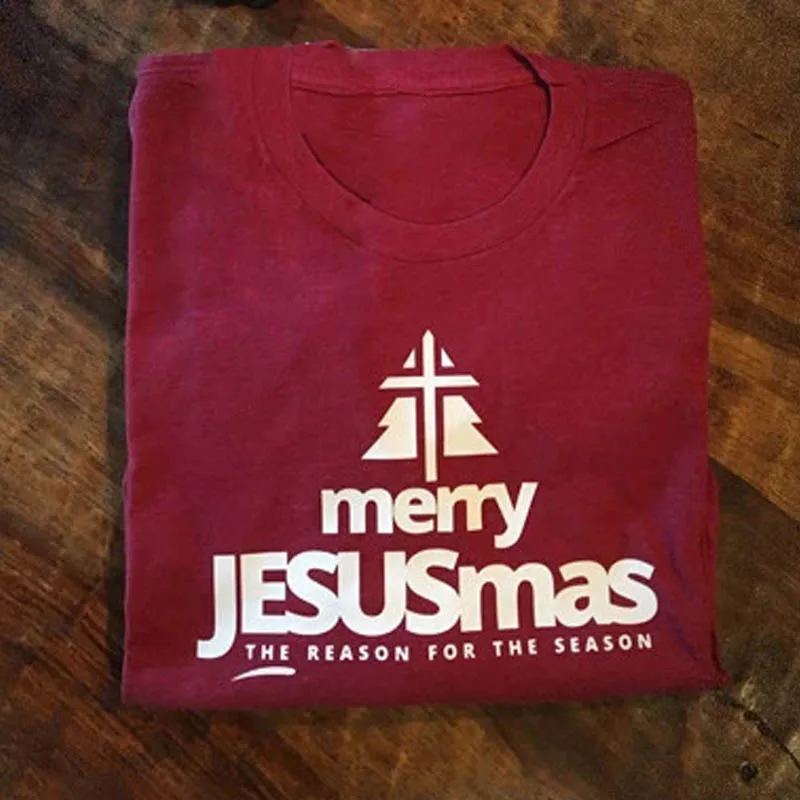 Веселая Рождественская футболка с надписью The Reason For Season Christian Jesus забавные