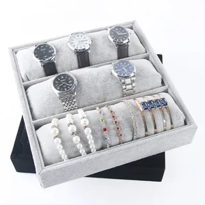 Бархатный держатель для подушки, браслет, браслет, часы, демонстрация цепей, ювелирные изделия, подставка-органайзер, превосходная кожа