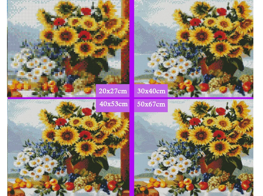 Алмазная вышивка цветок алмазная живопись сделай сам ромашки и фрукты полностью
