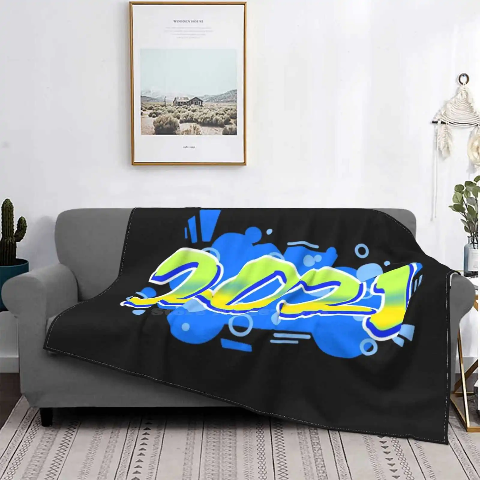 

2021 Happy New Year New Arrival Fashion Leisure Flannel Blanket 2021 Happy New Year New Year Year Of The White Metal Ox Year Of