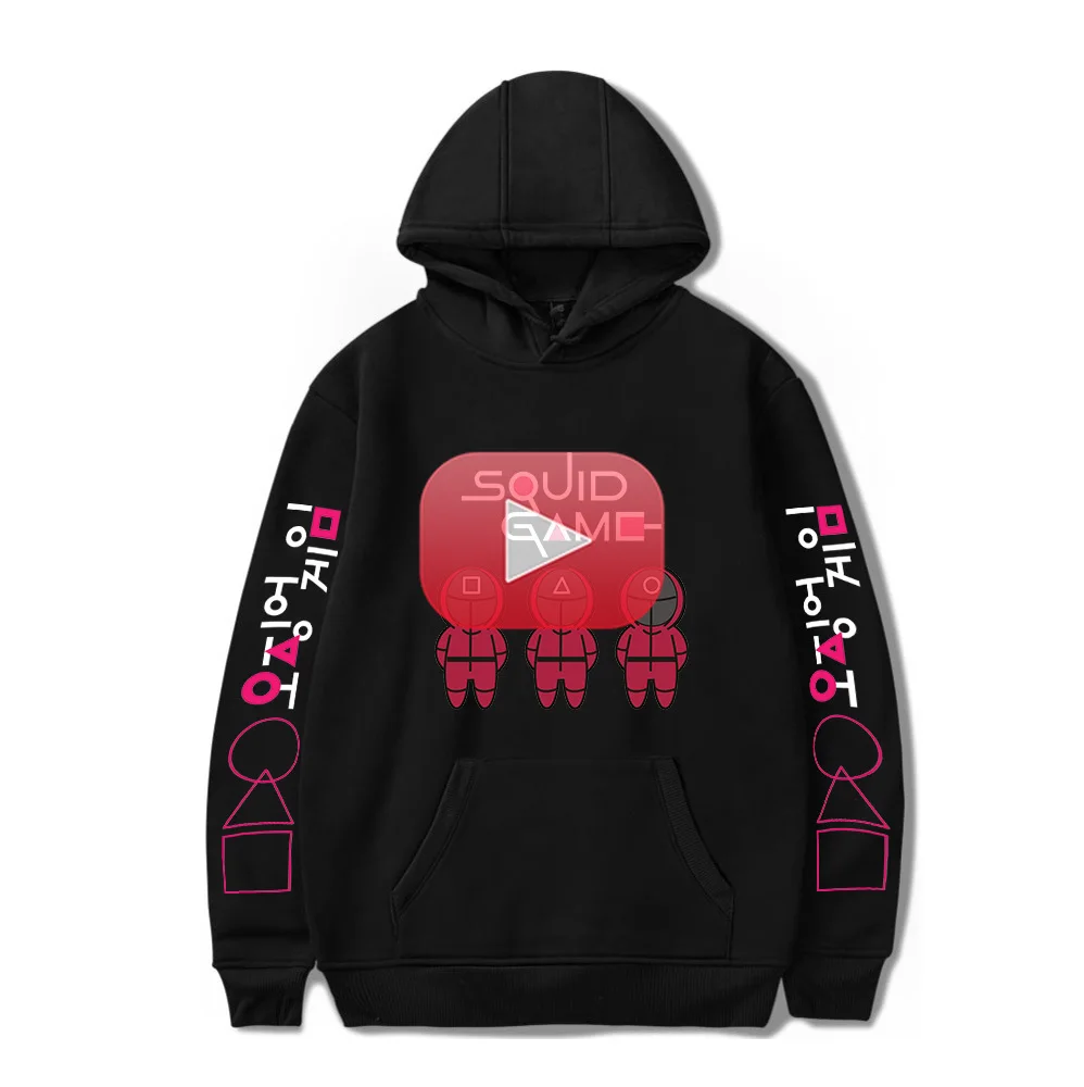 

New Fashion Squid Game Hoodie Men Women Streetwear Hip Hop Unisex Pullovers Harajuku Sweatshirt Autumn Boys Girls Black Outwear