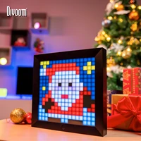 divoom pixoo digital photo frame alarm clock with pixel art programmable led display neon light sign decor new year gift 2021