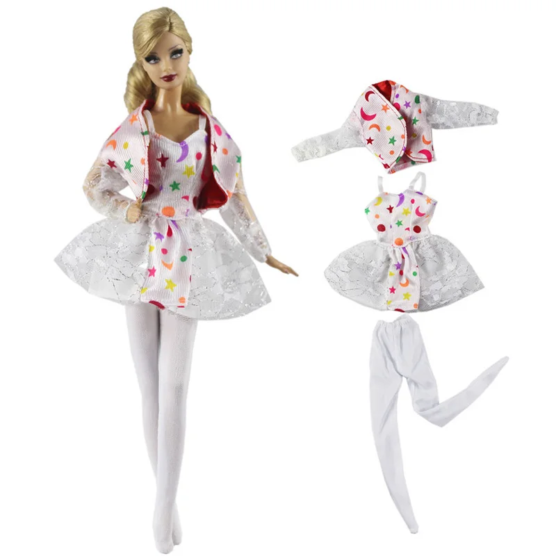 Комплект танцевального костюма пальто платье штаны для кукол Барби наряды