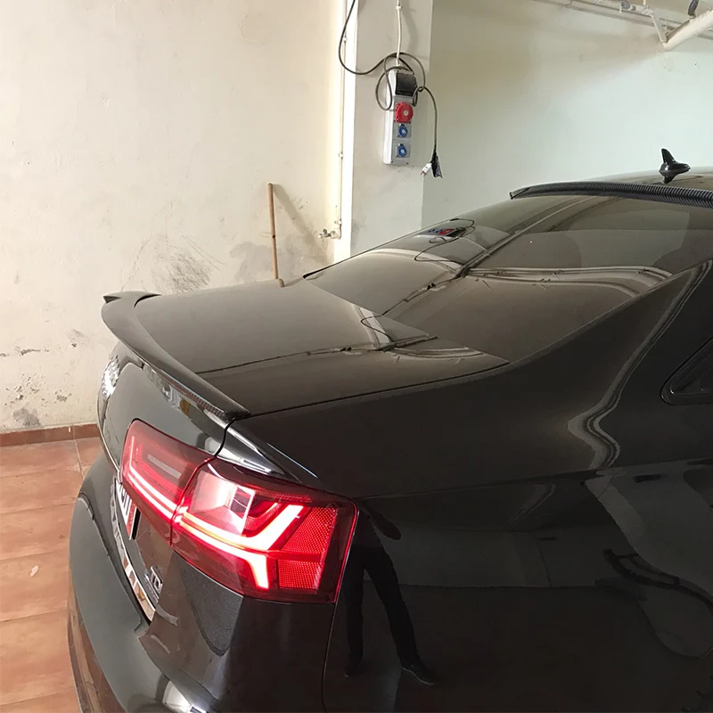 A6 C7 модифицированный M4 Стиль углеродное волокно задний багажник спойлер